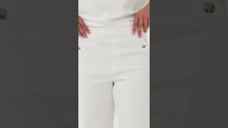 Stretch Twill Cropped Wide Leg Pant spanx wide leg pants dupe colors BRIGHT WHITE ACRON OLIVE OIL [upl. by Enram791]