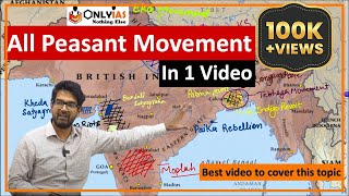 All Peasant Movement In 1 Video  UPSC Prelims 2022  Modern Indian History [upl. by Petracca839]