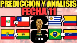 Predicción y Análisis FECHA 11 Eliminatorias Sudamericanas Mundial 2026  Uruguay vs Colombia Etc [upl. by Enail]