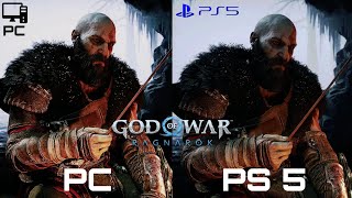 God of war ragnarok pc vs ps5  Graphics and frames Comparison [upl. by Boot]