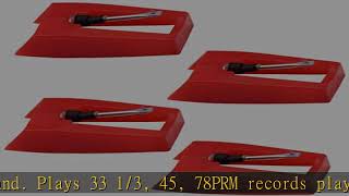 4 Pack Ruby Record Player Needle Turntable Stylus Replacement for ION Jenson Crosley Victrola Sylva [upl. by Kerrin602]