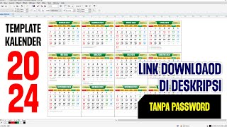 Template Kalender 2024 Tanpa Password [upl. by Janek]