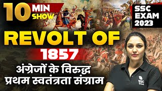 Revolt Of 1857  Indias First War Of Independence  SSC MTS 2023  10 Minute Show by Namu Maam [upl. by Ajiam]