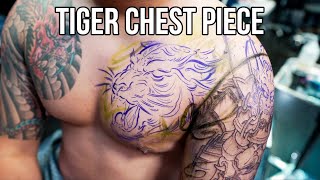 JAPANESE TIGER CHEST PIECE [upl. by Aerised]