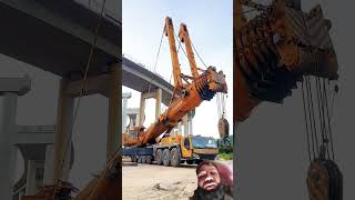 constructioncrane automobile bridgework cranemachine construction crane overhee shortvideo [upl. by Hartfield]