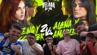 REACCIONANDO A LA VELADA IV  ZELING Y NISSAXTER VS ALANA Y AMABLITZ [upl. by Tiena]