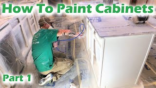 How to Spray Paint Cabinets Part 1 [upl. by Asillam441]