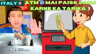 How to deposit money in atm unicredit hindi urdu language atm machine mein paise jma karne ka tarika [upl. by Ecilef]