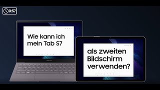 Samsung How to Wie kann ich mein Tab S7 als zweiten Bildschirm verwenden [upl. by Nortal]