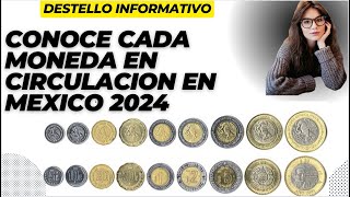 Monedas en circulación en Mexico 2024 ¡Descubre su Valor historia belleza y significado [upl. by Nyroc]