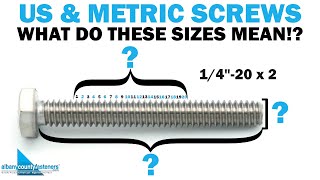 How to Measure Screws amp Bolts  US amp Metric Sizing  Fasteners 101 [upl. by Knick]