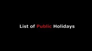 List of Holidays in the US Including National Federal amp Major American Holiday Days Off Each Year [upl. by Anom249]