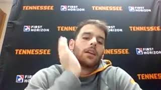 Tennessee G Santiago Vescovi Talks Confidence and Leadership after Tough Kentucky Loss in Lexington [upl. by Ydospahr]