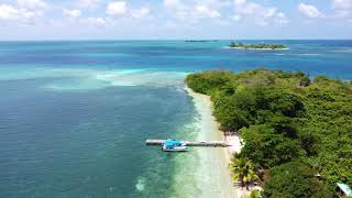 Hunting Caye  Sapodilla Cayes Marine Reserve  DJI Mini 2  B Roll [upl. by Maxie]