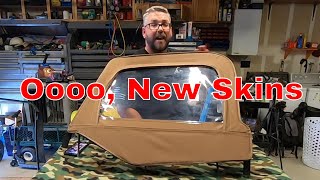 Installing New Jeep TJ Upper Window Skins From Smittybilt [upl. by Trillby]