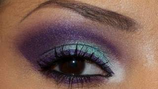 ♡TUTORIAL  Maquillage Violet et Turquoise [upl. by Novj476]