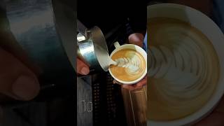 How to make Cafe latte art and cappuccino art duet coffee cappuccino barista artist [upl. by Lhary]