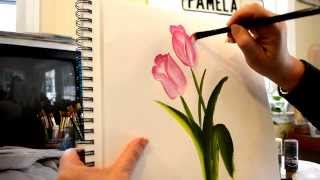 Paint Fast and Easy Tulips [upl. by Behka10]