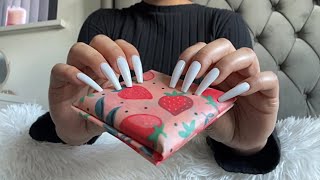 ASMR Tapping amp Scratching Bees Wax Wrapped Items [upl. by Marino]