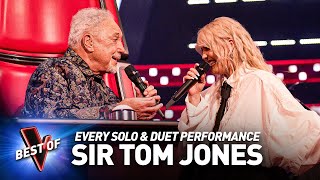 Every Sir TOM JONES Solo amp Duet Performance on The Voice UK [upl. by Llenil]