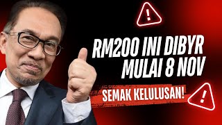 TERKINI BANTUAN RM200 DIBYR HARI INI [upl. by Htiffirg]