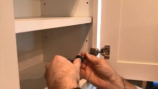 Do it Yourself  How to Adjust Cabinet Door Hinges  Step by Step [upl. by Eatnuhs]