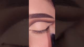 Graphic style makeup Tutorial 🤎⬛️ makeuptutorial makeupshorts graphicmakeup smokeyeye [upl. by Reppart]