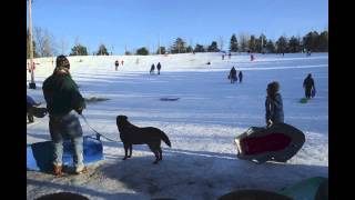 Stubbs Park Sledding Centerville OH [upl. by Atilehs338]