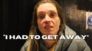 Homeless woman speaks on running away from domestic abuse  London Street Interview [upl. by Blockus]