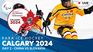 Day 2  China vs Slovakia  Calgary 2024  World Para Ice Hockey Championships APool [upl. by Harrak847]