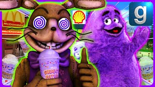 Gmod FNAF  Glitchtrap Gets Hunted Down By Grimace From McDonald’s [upl. by Eicrad100]