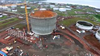 INEOS Raises the roof on Europes biggest ethane tank at Grangemouth in Scotland [upl. by Steffie]