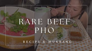 VIETNAMESE BEEF PHO  RECIPE amp MUKBANG [upl. by Irtak266]