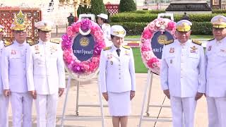 Cabinet Members Lay Wreath on Chulalongkorn Day [upl. by Aillimac]