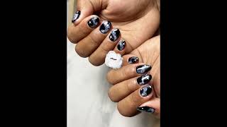 BLACK DESIGN FOR NAILART nailart nails [upl. by Naesyar]