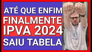 ✔️ATENÇÃO MUDANÇAS IMPORTANTES SAIU TABELA DO IPVA 2024 [upl. by Conny]