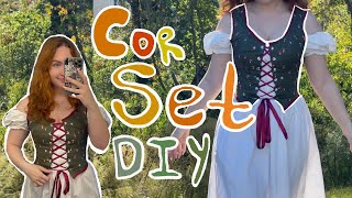 DIYing my COSTUME for Ren Faire corset making [upl. by Dadinirt]