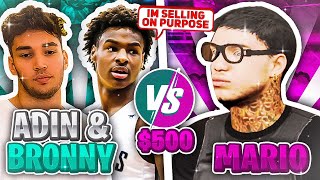 Bronny James SELLS Adin on Purpose against Mariosmindset in 500 Wager NBA 2K20 [upl. by Debi]