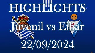 HIGHLIGHTS  Real Sociedad Juvenil vs Deportivo Alavés Juvenil  División de Honor J4 22092024 [upl. by Oribella]