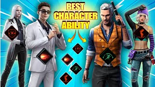 HOW TO BEST CHARACTER ABILITY IN FREE FIRE  FF ALL CHARACTER Dasha D  bee Joseph Kelly Ability💯 [upl. by Dann]