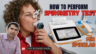 MIR Spirolab  How to use spirometer  vitalograph  Spirometery test  The Biomed Dude spirograph [upl. by Aizat]