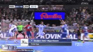 Handball Tor des Monats Dezember KempaAlarm Gudjon Valur Sigurdsson DKB Handball Bundesliga [upl. by Nawak]