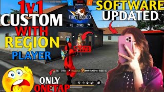 1v1 CUSTOM 🔥 WITH REGION PLAYER 😈ONLY ONETAP 🥶DMT FAREEHA 🥵Rgzyro [upl. by Eelymmij]