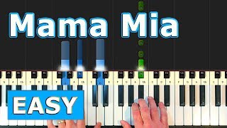 ABBA  Mamma Mia  EASY Piano Tutorial [upl. by Oniliuqnart]