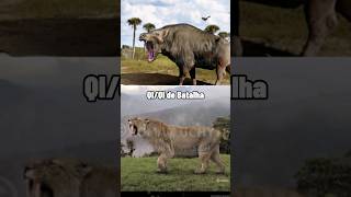 Daeodon shoshonensis vs Smilodon populator animaisprehistoricos batalhaprehistorica [upl. by Selyn]