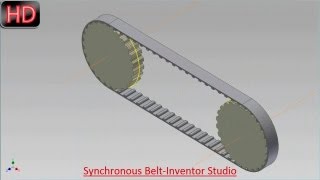 Synchronous BeltInventor Studio Video Tutorial Autodesk Inventor [upl. by Harday]