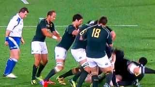 Morne Steyn Bumps Brody Retallick To The Ground AMAZING [upl. by Nueoras923]