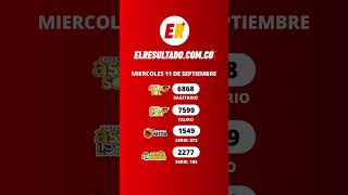 RESULTADO LOTERIA META  LOTERIA MANIZALES Y SUPER ASTRO MIERCOLES 11 de septiembre 🤩 Shorts [upl. by Hyde936]