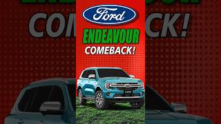 Fortuner killer Ford Endeavour India Comeback [upl. by Erena69]