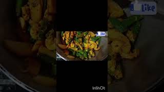 Ladys Finger Diye Prawns🍤 Recipe🤤viralvideo prawns fish shorts bengalifood [upl. by Orvie792]